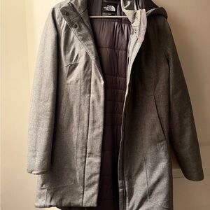 The North Face Heather Gray Quilted-Lined Women's Jacket